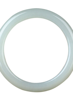 和田玉手镯女款玉镯子淡烟紫