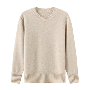 春竹秋冬新款山羊绒宽松保暖气质显瘦软糯风圆领女士羊绒衫12