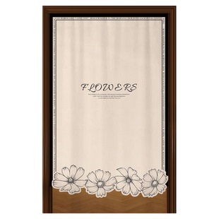 美式复古门帘轻奢高档家用卧室厨房隐私遮挡帘客厅免打孔半帘短帘