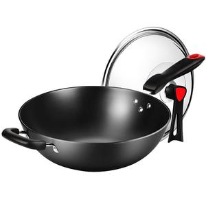 炊大皇铁锅炒菜锅家用老式铸铁生铁无涂层炒锅燃气灶电磁炉通用锅