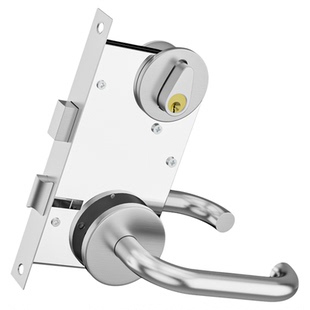 304不锈钢防火门锁全套通用型消防门锁芯安全通道锁配件把手锁体