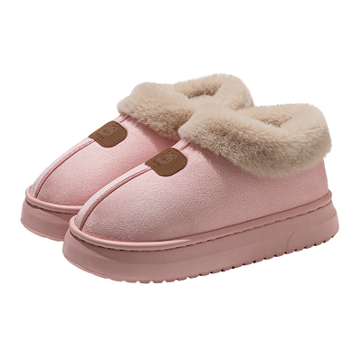 秋冬季居家保暖包根棉拖鞋