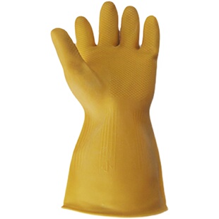 正品亚一南洋手套黄色加厚防水耐磨工业牛筋手套劳保水产橡胶手套