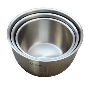 出口德国食品级304不锈钢盆单层加厚洗盛菜装汤打蛋和面调酱料碗