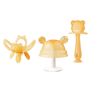 牙胶磨牙棒婴儿防吃手小月龄4个月宝宝口欲期玩具6个月蘑菇咬咬胶