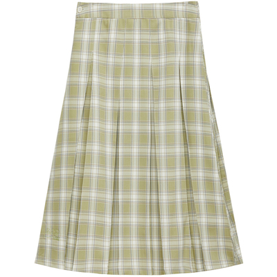 格子半身裙秋季高腰学生中长款