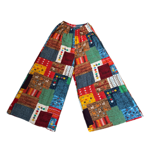 猫之旅店度假民族风阔腿裤女夏高腰宽松显瘦垂感薄款透气休闲长裤