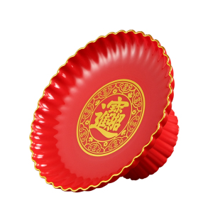 供盘家用供佛水果盘供果红色托盘佛前贡盘财神招财盘拜神贡品红盘