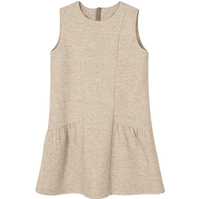 erdosKIDS 鄂尔多斯童装女童公主浅灰拉链背心连衣裙