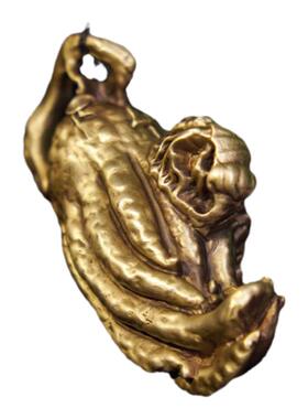 黄铜佛手把把壶手把件