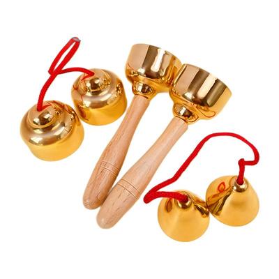 碰铃乐器奥尔夫打击乐器木手柄钟