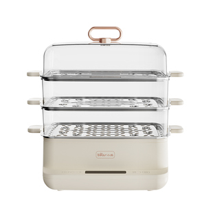 小熊电蒸锅多功能家用三层大容量全自动蒸汽锅多层蒸煮一体早餐机