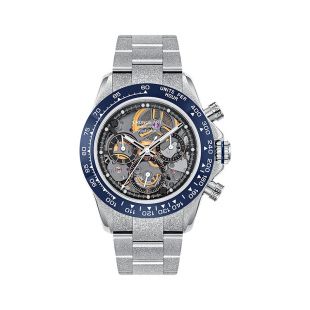 cronusart克洛斯精钢迪通拿钢表带男士男款机械手表镂空时尚腕表