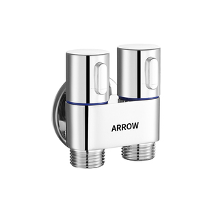 箭牌一进二出角阀全铜三通分水阀热水器家用马桶洗衣机开关水龙头