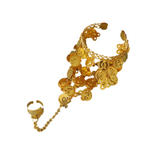 敦煌飞天舞配饰手镯异域风情印度舞肚皮舞指环手链古典舞戒指手环