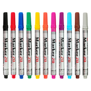 整盒12支包邮台湾英士ACE NO.20速干笔记号笔细字油性不褪色环保