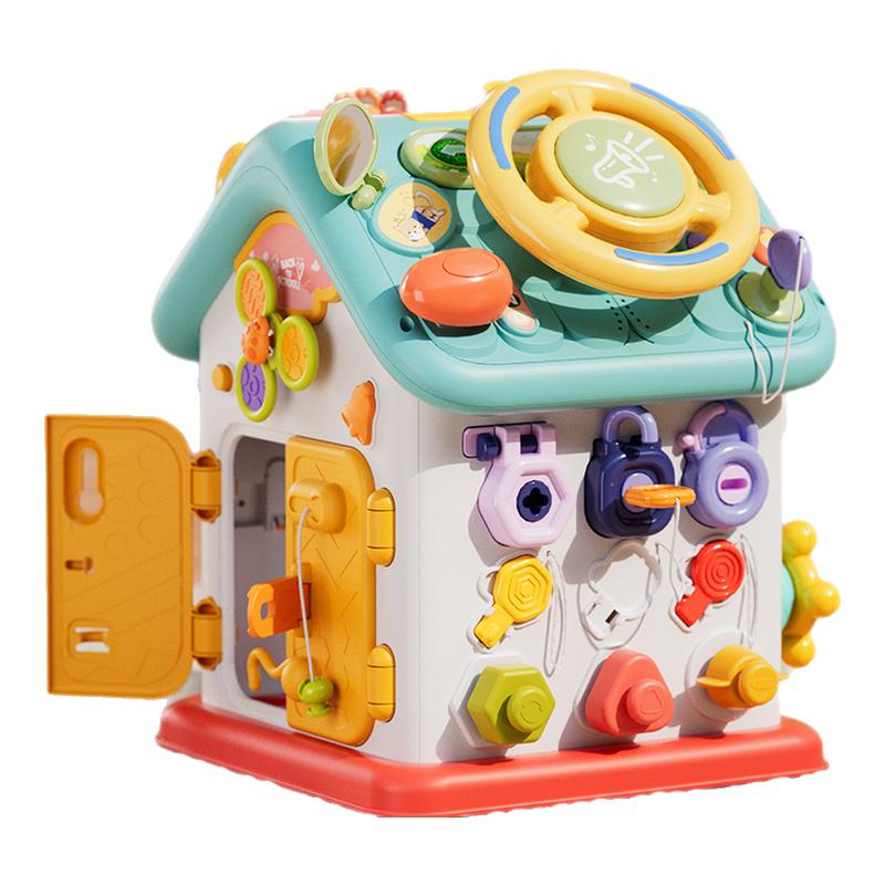 宝宝蒙氏早教忙碌屋六面多功能方向盘儿童玩具婴儿训练板生日礼物