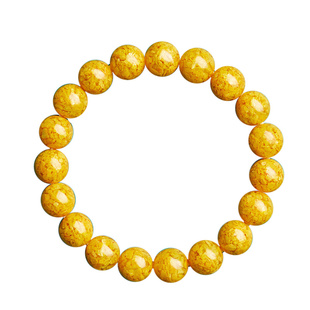 真品雌黄原矿晶体朱砂手串黄色手链女转运珠雌黄砂手串正品护身符