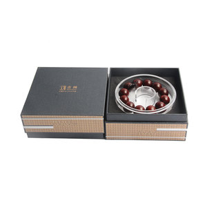 中国沉香文化博物馆青洲小叶紫檀桶珠手串男女念珠文玩木质fo珠