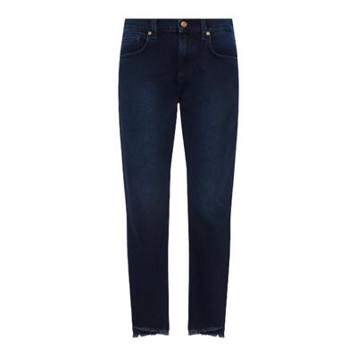 7 For All Mankind女春夏新款经典水洗九分直筒牛仔裤BOYFRIEND