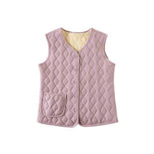 羊毛填充马甲女秋冬季加绒加厚保暖背心校服神器内搭打底大码坎肩