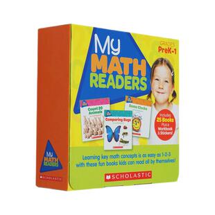 【自营】英文原版 My Math Readers 25册盒装 数学启蒙思维认知 形状时间认知益智儿童读物 Scholastic 学乐读物