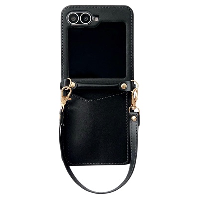 手腕带卡包适用三星flip7手机壳高级折叠屏zflip6中轴铰链galaxyzfilp5全包w24fip插卡口袋zip3卡套zp7fe外壳