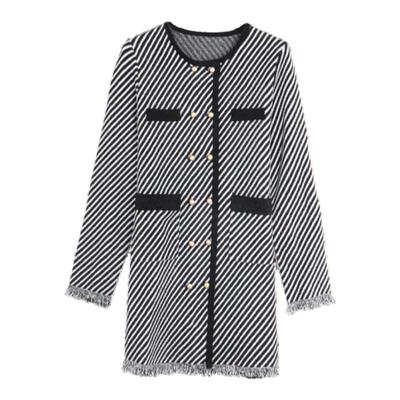 西町村屋小香风毛边针织短款裙子