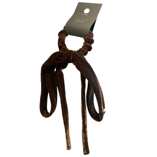 韩国温柔气质纯色丝绒飘带蝴蝶结小肠圈显发量多扎发圈弹力橡皮筋