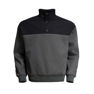 撕裂组织穿梭者系列拼接三防半拉链加绒卫衣休闲健身运动户外宽肩