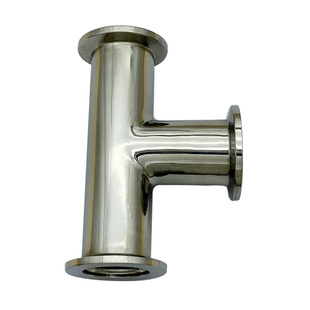 KF真空等径三通304不锈钢快装16卡盘25快接40法兰50管件0变径配件