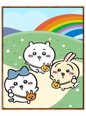 diy数字油画 chiikawa乌萨奇吉伊卡哇小八卡通可爱儿童涂色画新款