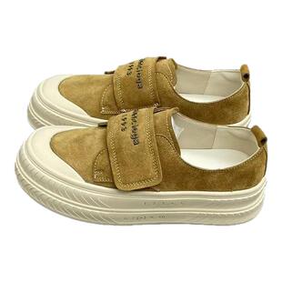 魔术贴真皮休闲鞋2025年秋季新款软底百搭复古厚底潮百搭软底板鞋