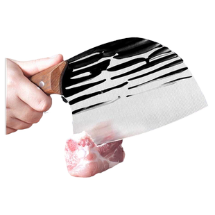 铸味家用菜刀锋利砍骨切肉切片加钢锻打菜刀斩切两用刀具厨师专用