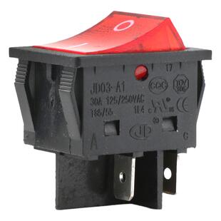 30A大功率船形开关 电热炒锅翘板电源 焊机取暖器大电流KCD4船型8