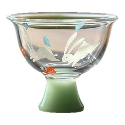 紫泉涧高级感品茗主人杯高足杯