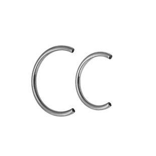 F136植入级钛合金16G马蹄C型环0.9牙内螺纹耳环鼻中隔唇环粗1.2mm