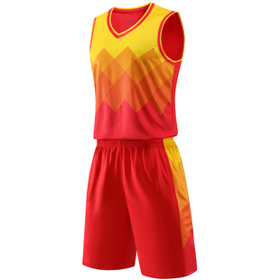 篮球服套装男定制球衣印字团购大学生运动训练服背心队服2406红色