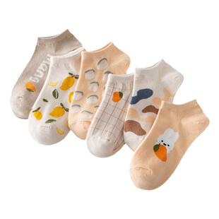 袜子女士短袜浅口夏季薄款棉袜低帮短款可爱日系船袜女夏天中短筒