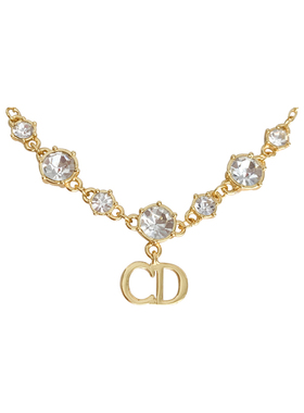 七星钻D字母项链2026年新款百搭锁骨链仙女水晶钻石短款颈链