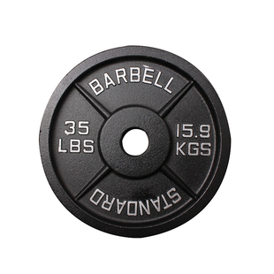 大孔哑铃杠铃片烤漆健身房家用套装配重盘5 10 25 35 45KG磅器材