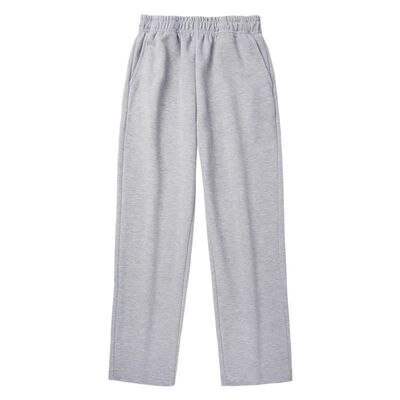 灰色酒红杠校服裤子春秋款加绒冬季小学生初高中二条杠直筒裤儿童