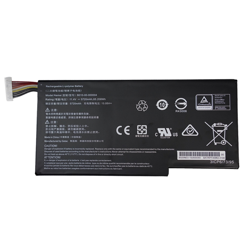 适用EVGA SC15 GEFORCE GTX1060 GAMING笔记本B010-00-000004电池