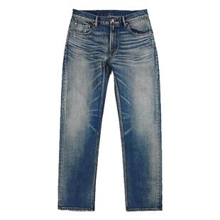 WIROTE威络素洗牛自然猫须水洗做旧修身直筒赤耳牛仔裤长裤男弹力