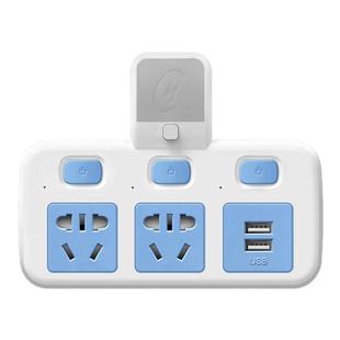 全铜圆孔插座无线转换器夜灯USB独立开关多功能一转多位排插板