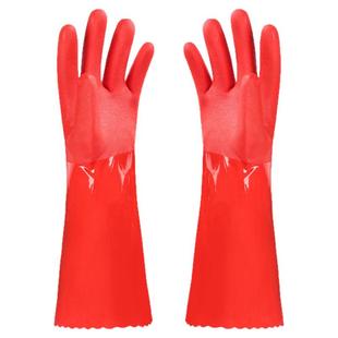 洗碗手套加绒防水保暖一体绒加厚橡胶胶皮厨房家务卫生清洁洗衣服