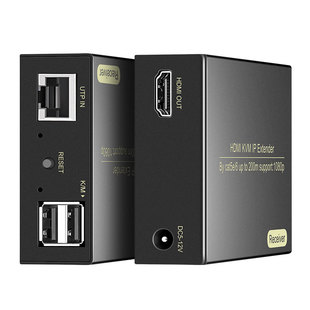 跃创兴 HDMI KVM延长器高清带USB同步转网线传输器200米一对多RJ45网络音视频收发器监控录像机视频鼠标传输