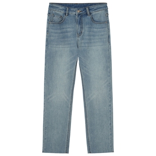 热风女士修身牛仔裤2026年春季新款牛仔九分裤显腿长时尚烟管长裤