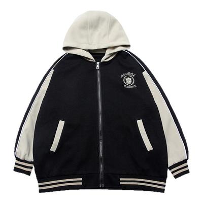 男童外套春秋款2025新款时髦中大童男孩春季连帽春装儿童棒球服潮