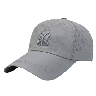 夏天网球透气运动帽男轻薄凉感灰色棒球帽可调节时尚遮阳防晒帽子